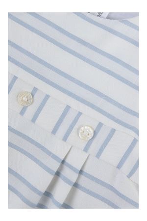 White and light blue striped cotton short suit  TARTINE ET CHOCOLAT KIDS | TY3309001